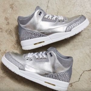 Jordan Silver and Gray Women's Sneakers
